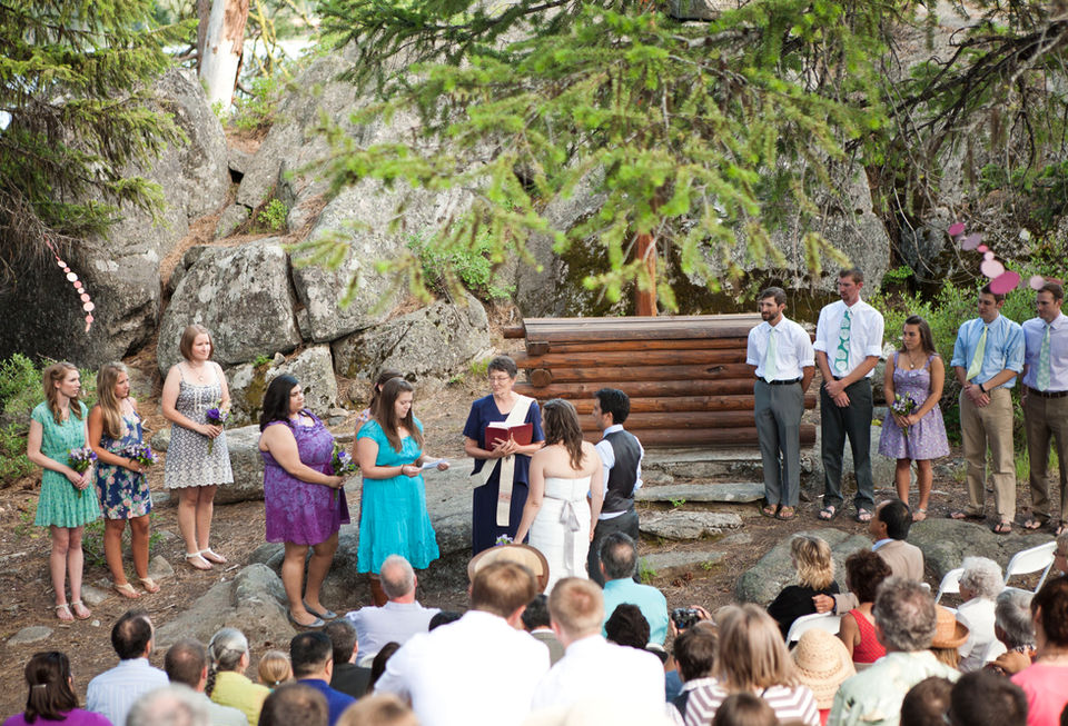 Wedding ceremony at Chapel of the Holy Spirit.
